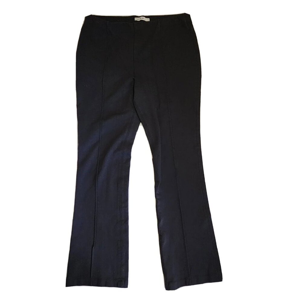 Elizabeth and James Pants Womens Size L Large Solid All Black‎ Pull On Flare